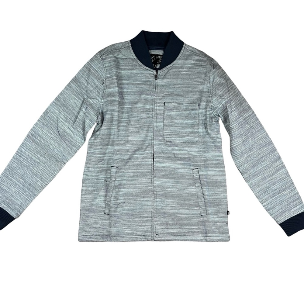 Indigo Star Men’s Small Muli Navy Twill Full Zip Bomber Shirt Jacket NWT